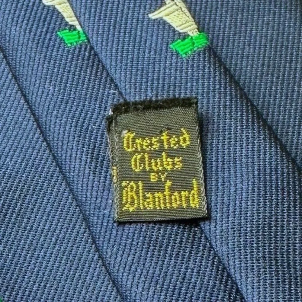 Crested Clubs by Blanford Navy Blue Liberty Bell Embroidered Tie WPL 3112